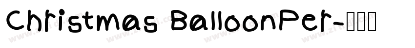 Christmas BalloonPer字体转换